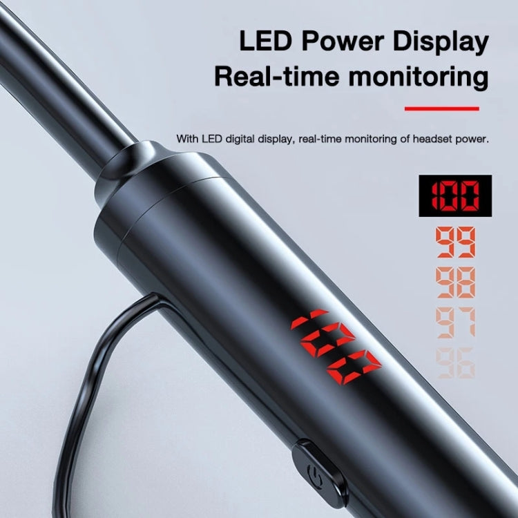 960 Neckband Magnetic Stereo Headphone with LED Display Support TF Card