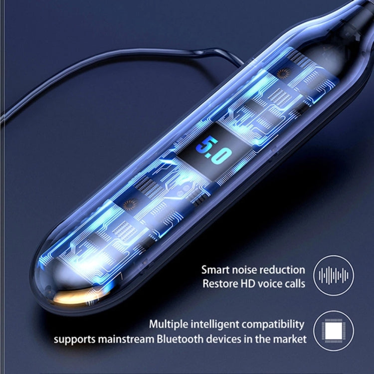 960 Neckband Magnetic Stereo Headphone with LED Display Support TF Card