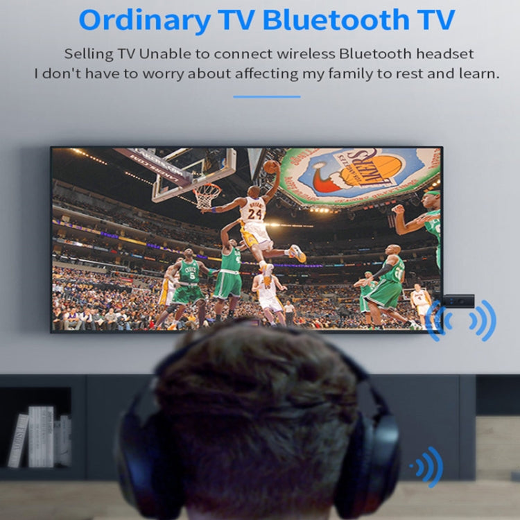 TX35 Bluetooth 5.2 Transmitter One Drag Two USB / AUX Dual Output