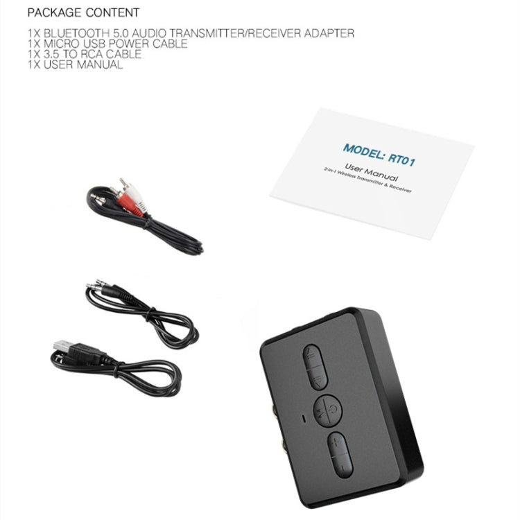 RT01 2-in-1 Bluetooth Receiver & Transmitter Car Hands-free