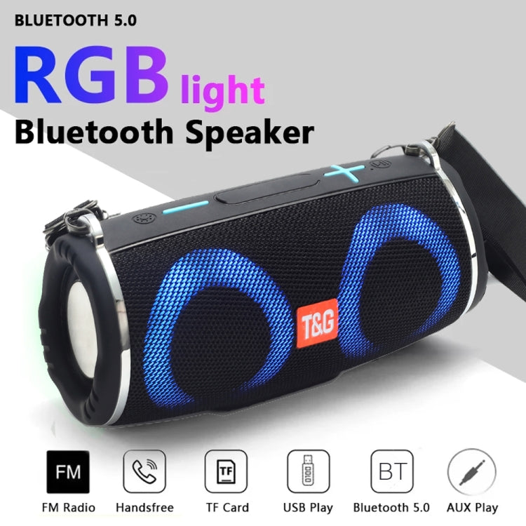 T&G TG642 RGB Light Waterproof  Portable Bluetooth Speaker Support FM / TF Card