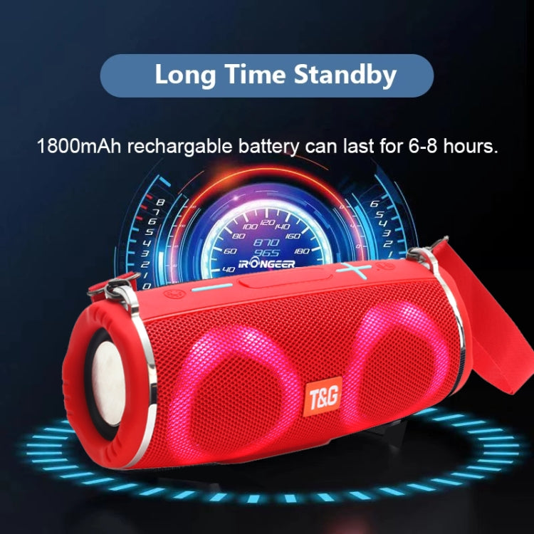 T&G TG642 RGB Light Waterproof  Portable Bluetooth Speaker Support FM / TF Card
