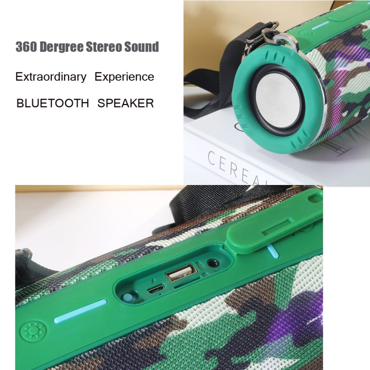 T&G TG642 RGB Light Waterproof  Portable Bluetooth Speaker Support FM / TF Card