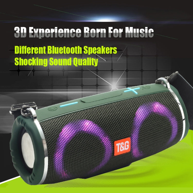 T&G TG642 RGB Light Waterproof  Portable Bluetooth Speaker Support FM / TF Card