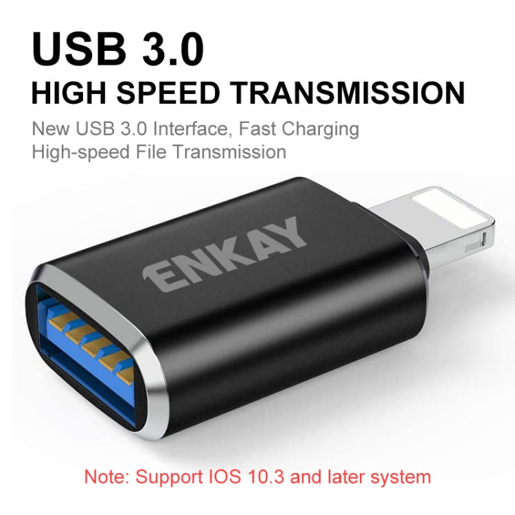 ENKAY ENK-AT110 8 Pin Male to USB 3.0 Female Aluminium Alloy OTG Adapter