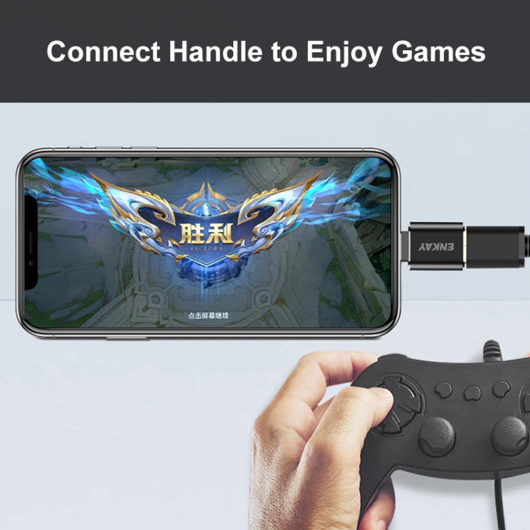 ENKAY ENK-AT110 8 Pin Male to USB 3.0 Female Aluminium Alloy OTG Adapter