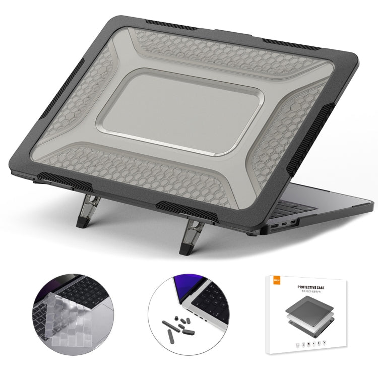 For MacBook Air 13.6 2022/2024 A2681 (M2) / A3113 (M3) ENKAY Hat-Prince 3 in 1 Protective Bracket  Case Cover Hard Shell with TPU Keyboard Film / Anti-dust Plugs