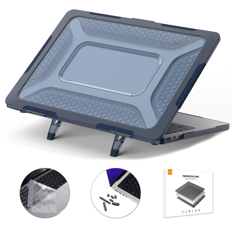 For MacBook Air 13.6 2022/2024 A2681 (M2) / A3113 (M3) ENKAY Hat-Prince 3 in 1 Protective Bracket  Case Cover Hard Shell with TPU Keyboard Film / Anti-dust Plugs