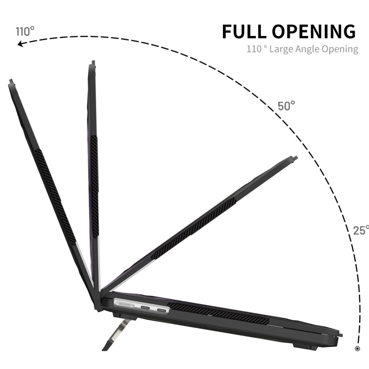 For MacBook Air 13.6 2022/2024 A2681 (M2) / A3113 (M3) ENKAY Hat-Prince 3 in 1 Protective Bracket  Case Cover Hard Shell with TPU Keyboard Film / Anti-dust Plugs