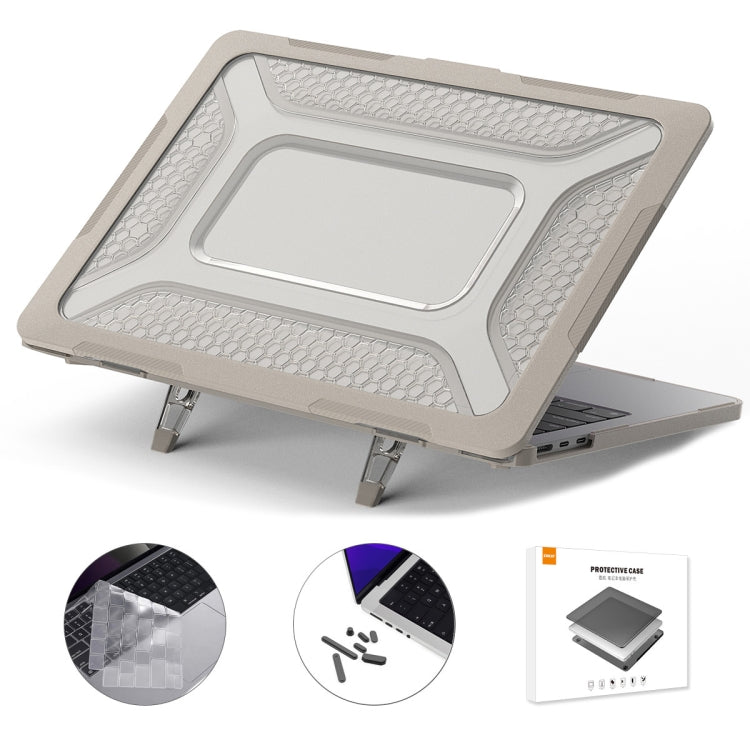 For MacBook Air 13.6 2022/2024 A2681 (M2) / A3113 (M3) ENKAY Hat-Prince 3 in 1 Protective Bracket  Case Cover Hard Shell with TPU Keyboard Film / Anti-dust Plugs