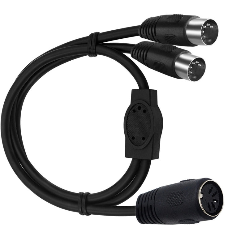 JUNSUNMAY MIDI 2 in 1 Din 5 Pin Male to Dual 2 Pin Female Cable Adapter, Cable Length: 50cm
