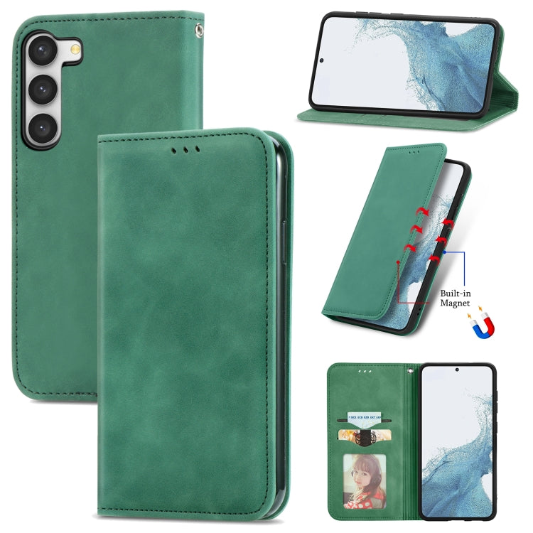 Retro Skin Feel Magnetic Leather Phone Case, For Samsung Galaxy A05s 4G, For Samsung Galaxy A25 5G, For Samsung Galaxy S23 FE 5G, For Samsung Galaxy A24 5G, For Samsung Galaxy S23 Ultra 5G, For Samsung Galaxy S23+ 5G, For Samsung Galaxy S23 5G         ...