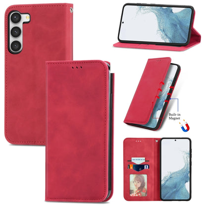 Retro Skin Feel Magnetic Leather Phone Case, For Samsung Galaxy A05s 4G, For Samsung Galaxy A25 5G, For Samsung Galaxy S23 FE 5G, For Samsung Galaxy A24 5G, For Samsung Galaxy S23 Ultra 5G, For Samsung Galaxy S23+ 5G, For Samsung Galaxy S23 5G         ...
