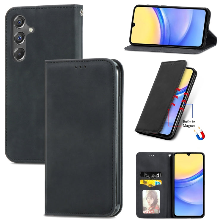 Retro Skin Feel Magnetic Leather Phone Case, For Samsung Galaxy XCover 7, For Samsung Galaxy A55 5G, For Samsung Galaxy A35 5G, For Samsung Galaxy S24 Ultra 5G, For Samsung Galaxy S24+ 5G, For Samsung Galaxy S24 5G, For Samsung Galaxy A15              ...
