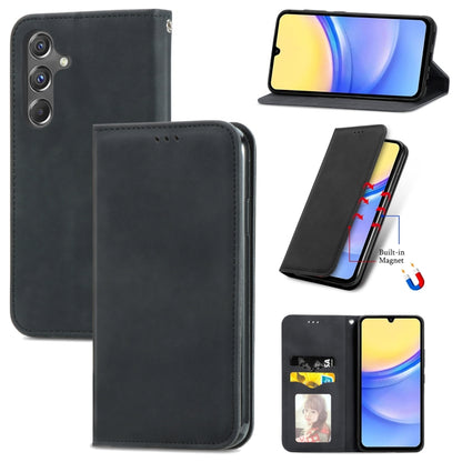 Retro Skin Feel Magnetic Leather Phone Case, For Samsung Galaxy XCover 7, For Samsung Galaxy A55 5G, For Samsung Galaxy A35 5G, For Samsung Galaxy S24 Ultra 5G, For Samsung Galaxy S24+ 5G, For Samsung Galaxy S24 5G, For Samsung Galaxy A15              ...