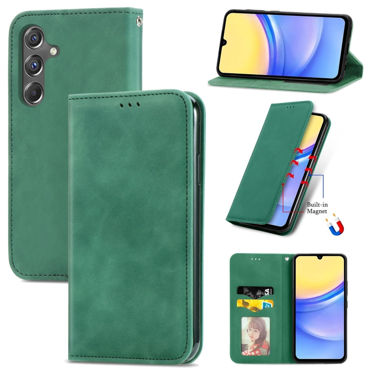 Retro Skin Feel Magnetic Leather Phone Case, For Samsung Galaxy XCover 7, For Samsung Galaxy A55 5G, For Samsung Galaxy A35 5G, For Samsung Galaxy S24 Ultra 5G, For Samsung Galaxy S24+ 5G, For Samsung Galaxy S24 5G, For Samsung Galaxy A15              ...
