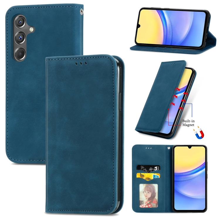 Retro Skin Feel Magnetic Leather Phone Case, For Samsung Galaxy XCover 7, For Samsung Galaxy A55 5G, For Samsung Galaxy A35 5G, For Samsung Galaxy S24 Ultra 5G, For Samsung Galaxy S24+ 5G, For Samsung Galaxy S24 5G, For Samsung Galaxy A15              ...