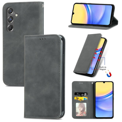 Retro Skin Feel Magnetic Leather Phone Case, For Samsung Galaxy XCover 7, For Samsung Galaxy A55 5G, For Samsung Galaxy A35 5G, For Samsung Galaxy S24 Ultra 5G, For Samsung Galaxy S24+ 5G, For Samsung Galaxy S24 5G, For Samsung Galaxy A15              ...