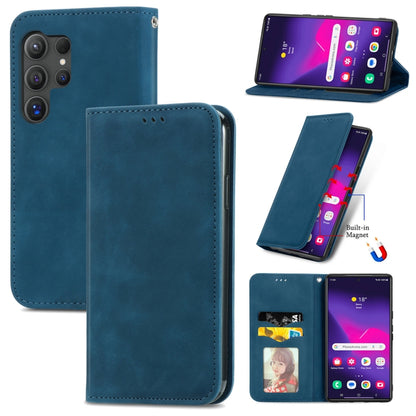 Retro Skin Feel Magnetic Leather Phone Case, For Samsung Galaxy XCover 7, For Samsung Galaxy A55 5G, For Samsung Galaxy A35 5G, For Samsung Galaxy S24 Ultra 5G, For Samsung Galaxy S24+ 5G, For Samsung Galaxy S24 5G, For Samsung Galaxy A15              ...