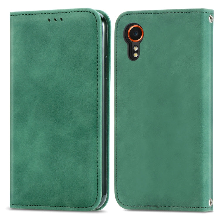 Retro Skin Feel Magnetic Leather Phone Case, For Samsung Galaxy XCover 7, For Samsung Galaxy A55 5G, For Samsung Galaxy A35 5G, For Samsung Galaxy S24 Ultra 5G, For Samsung Galaxy S24+ 5G, For Samsung Galaxy S24 5G, For Samsung Galaxy A15              ...