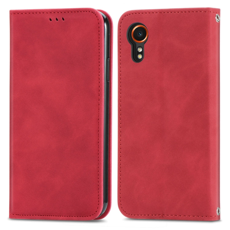 Retro Skin Feel Magnetic Leather Phone Case, For Samsung Galaxy XCover 7, For Samsung Galaxy A55 5G, For Samsung Galaxy A35 5G, For Samsung Galaxy S24 Ultra 5G, For Samsung Galaxy S24+ 5G, For Samsung Galaxy S24 5G, For Samsung Galaxy A15              ...
