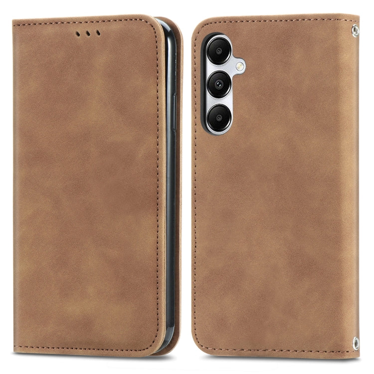 Retro Skin Feel Magnetic Leather Phone Case, For Samsung Galaxy XCover 7, For Samsung Galaxy A55 5G, For Samsung Galaxy A35 5G, For Samsung Galaxy S24 Ultra 5G, For Samsung Galaxy S24+ 5G, For Samsung Galaxy S24 5G, For Samsung Galaxy A15              ...