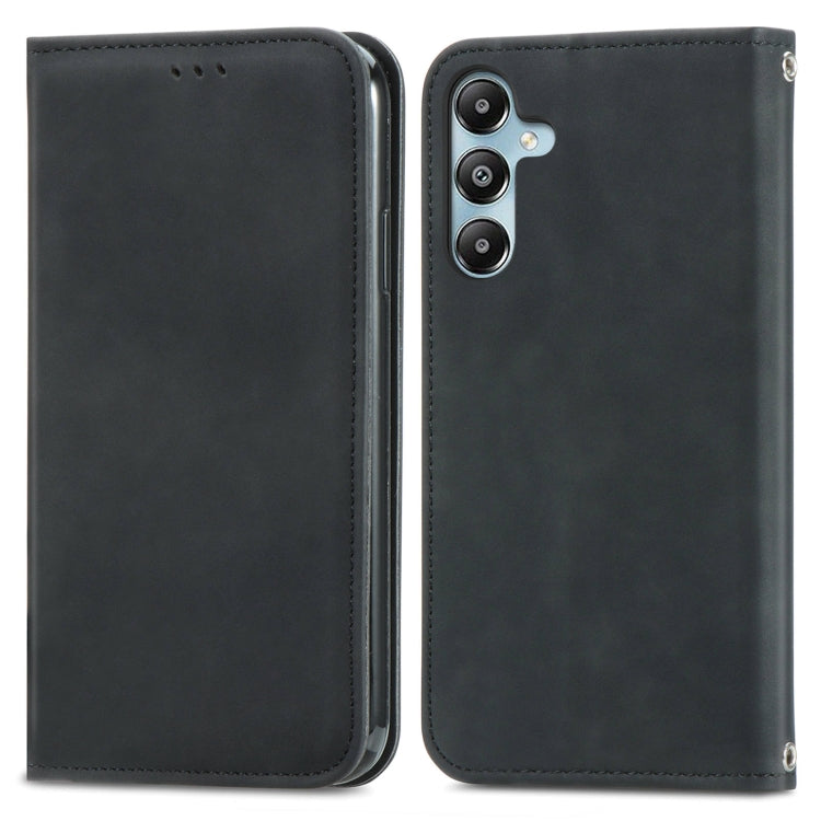 Retro Skin Feel Magnetic Leather Phone Case, For Galaxy S25+ 5G, For Galaxy S25 Ultra 5G, For Galaxy A16, For Galaxy A06, For Galaxy S24 FE 5G, For Samsung Galaxy M35, For Samsung Galaxy M14 4G, For Samsung Galaxy M15