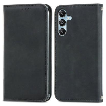 Retro Skin Feel Magnetic Leather Phone Case, For Galaxy S25+ 5G, For Galaxy S25 Ultra 5G, For Galaxy A16, For Galaxy A06, For Galaxy S24 FE 5G, For Samsung Galaxy M35, For Samsung Galaxy M14 4G, For Samsung Galaxy M15