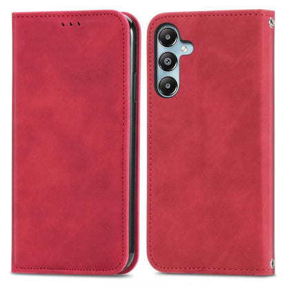 Retro Skin Feel Magnetic Leather Phone Case, For Galaxy S25+ 5G, For Galaxy S25 Ultra 5G, For Galaxy A16, For Galaxy A06, For Galaxy S24 FE 5G, For Samsung Galaxy M35, For Samsung Galaxy M14 4G, For Samsung Galaxy M15