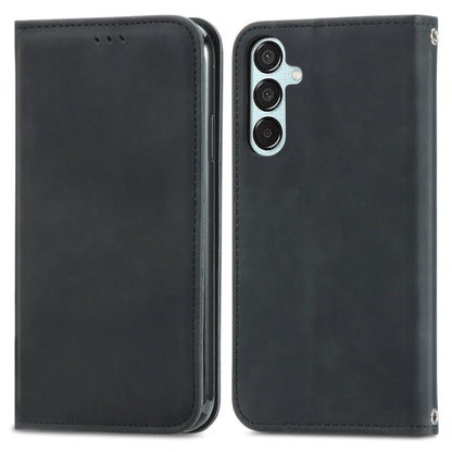 Retro Skin Feel Magnetic Leather Phone Case, For Galaxy S25+ 5G, For Galaxy S25 Ultra 5G, For Galaxy A16, For Galaxy A06, For Galaxy S24 FE 5G, For Samsung Galaxy M35, For Samsung Galaxy M14 4G, For Samsung Galaxy M15