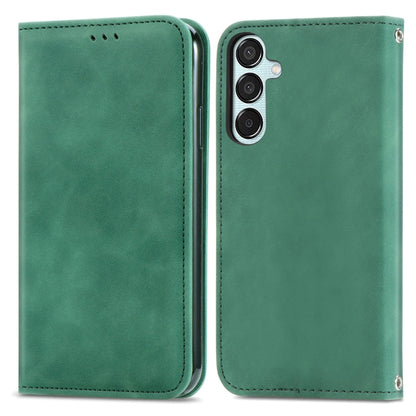 Retro Skin Feel Magnetic Leather Phone Case, For Galaxy S25+ 5G, For Galaxy S25 Ultra 5G, For Galaxy A16, For Galaxy A06, For Galaxy S24 FE 5G, For Samsung Galaxy M35, For Samsung Galaxy M14 4G, For Samsung Galaxy M15