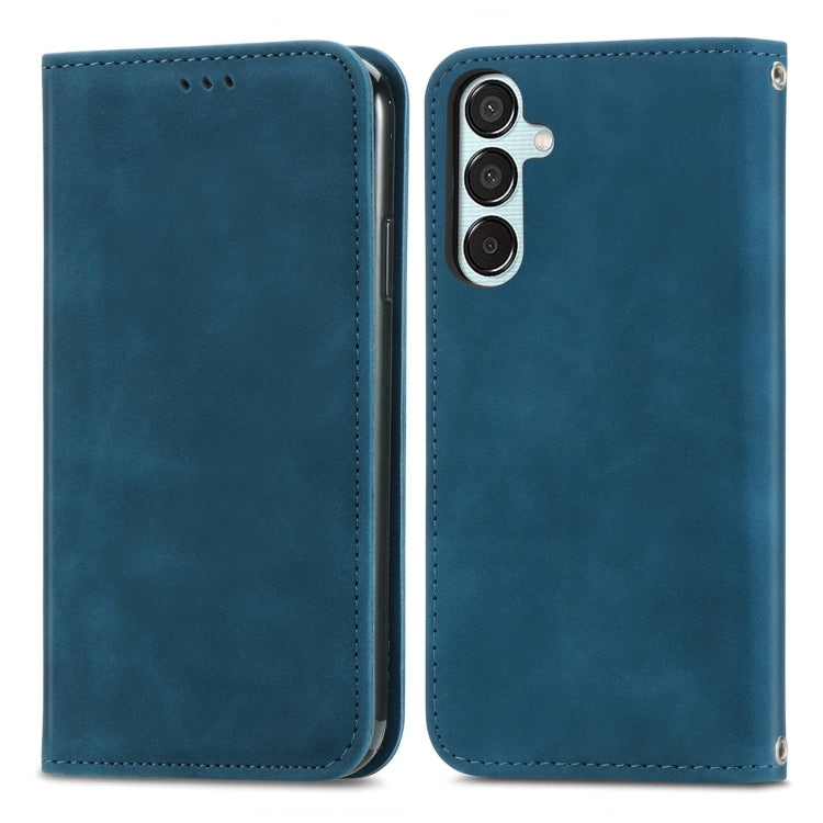 Retro Skin Feel Magnetic Leather Phone Case, For Galaxy S25+ 5G, For Galaxy S25 Ultra 5G, For Galaxy A16, For Galaxy A06, For Galaxy S24 FE 5G, For Samsung Galaxy M35, For Samsung Galaxy M14 4G, For Samsung Galaxy M15