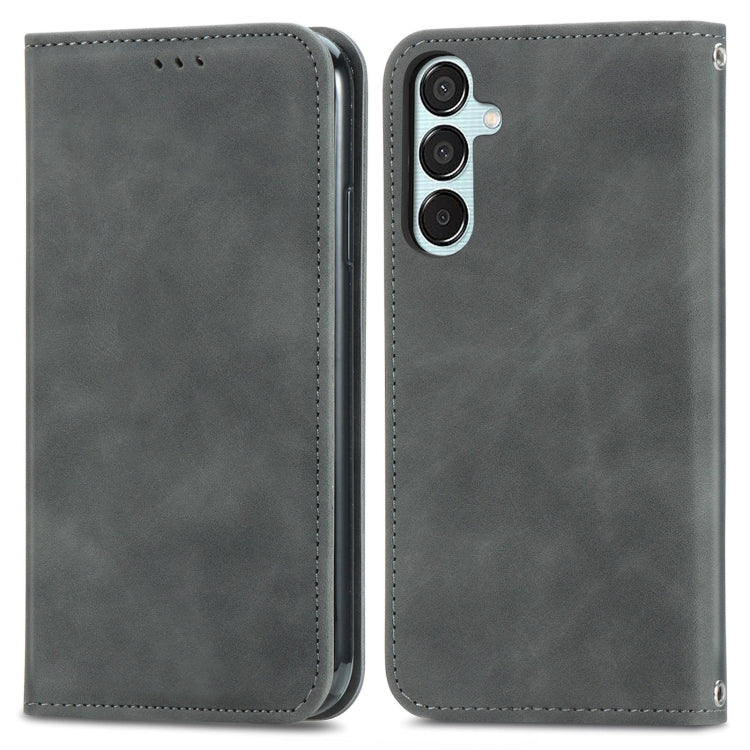 Retro Skin Feel Magnetic Leather Phone Case, For Galaxy S25+ 5G, For Galaxy S25 Ultra 5G, For Galaxy A16, For Galaxy A06, For Galaxy S24 FE 5G, For Samsung Galaxy M35, For Samsung Galaxy M14 4G, For Samsung Galaxy M15