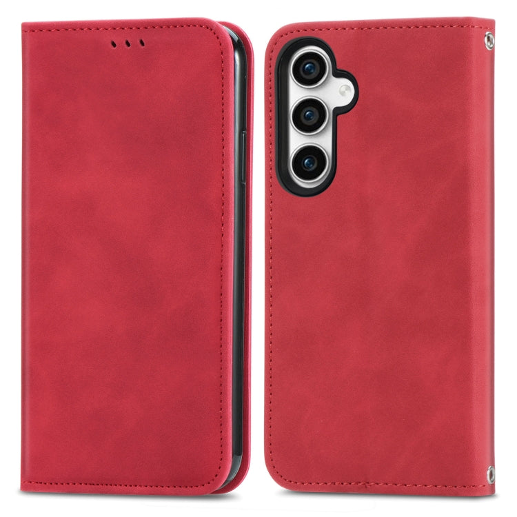 Retro Skin Feel Magnetic Leather Phone Case, For Samsung Galaxy A05s 4G, For Samsung Galaxy A25 5G, For Samsung Galaxy S23 FE 5G, For Samsung Galaxy A24 5G, For Samsung Galaxy S23 Ultra 5G, For Samsung Galaxy S23+ 5G, For Samsung Galaxy S23 5G         ...