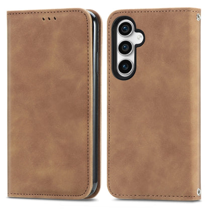 Retro Skin Feel Magnetic Leather Phone Case, For Samsung Galaxy A05s 4G, For Samsung Galaxy A25 5G, For Samsung Galaxy S23 FE 5G, For Samsung Galaxy A24 5G, For Samsung Galaxy S23 Ultra 5G, For Samsung Galaxy S23+ 5G, For Samsung Galaxy S23 5G         ...