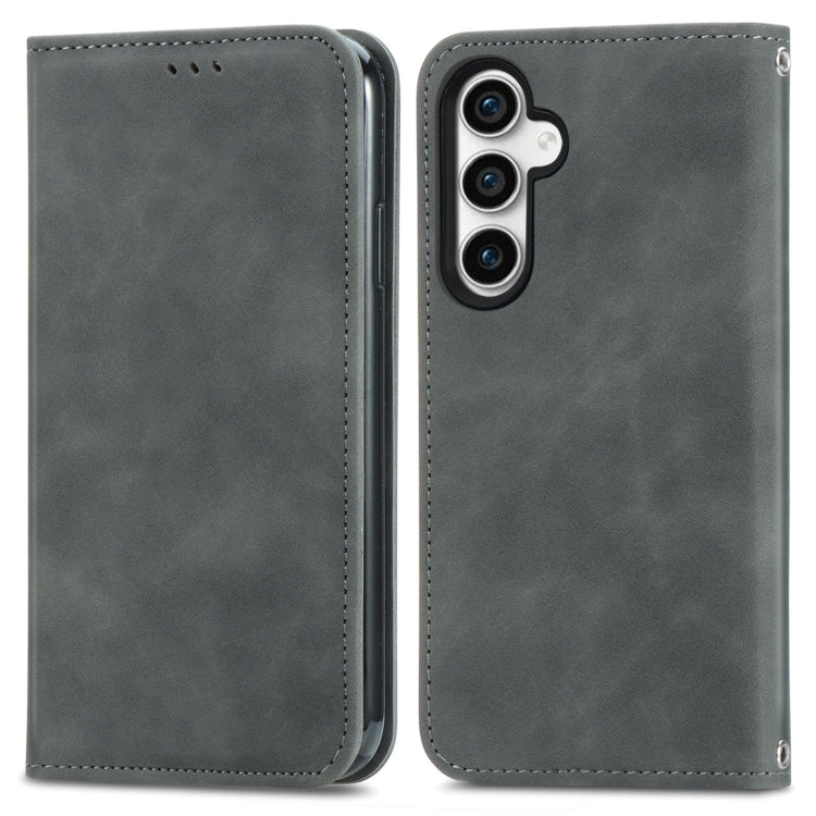 Retro Skin Feel Magnetic Leather Phone Case, For Samsung Galaxy A05s 4G, For Samsung Galaxy A25 5G, For Samsung Galaxy S23 FE 5G, For Samsung Galaxy A24 5G, For Samsung Galaxy S23 Ultra 5G, For Samsung Galaxy S23+ 5G, For Samsung Galaxy S23 5G         ...