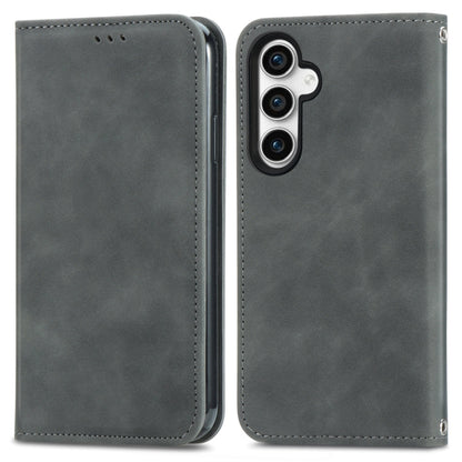 Retro Skin Feel Magnetic Leather Phone Case, For Samsung Galaxy A05s 4G, For Samsung Galaxy A25 5G, For Samsung Galaxy S23 FE 5G, For Samsung Galaxy A24 5G, For Samsung Galaxy S23 Ultra 5G, For Samsung Galaxy S23+ 5G, For Samsung Galaxy S23 5G         ...