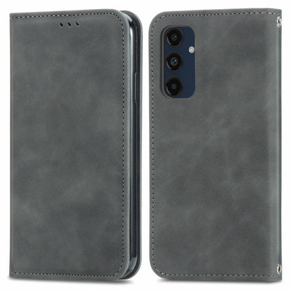 Retro Skin Feel Magnetic Leather Phone Case, For Galaxy S25+ 5G, For Galaxy S25 Ultra 5G, For Galaxy A16, For Galaxy A06, For Galaxy S24 FE 5G, For Samsung Galaxy M35, For Samsung Galaxy M14 4G, For Samsung Galaxy M15