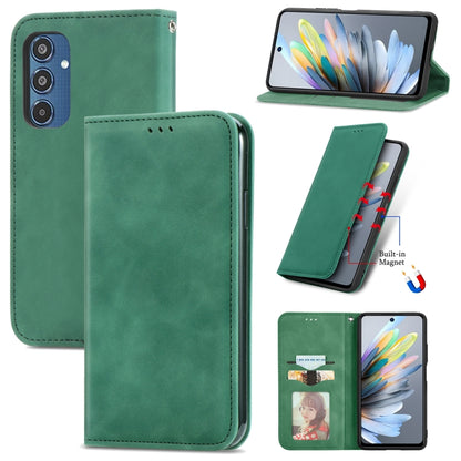 Retro Skin Feel Magnetic Leather Phone Case, For Galaxy S25+ 5G, For Galaxy S25 Ultra 5G, For Galaxy A16, For Galaxy A06, For Galaxy S24 FE 5G, For Samsung Galaxy M35, For Samsung Galaxy M14 4G, For Samsung Galaxy M15