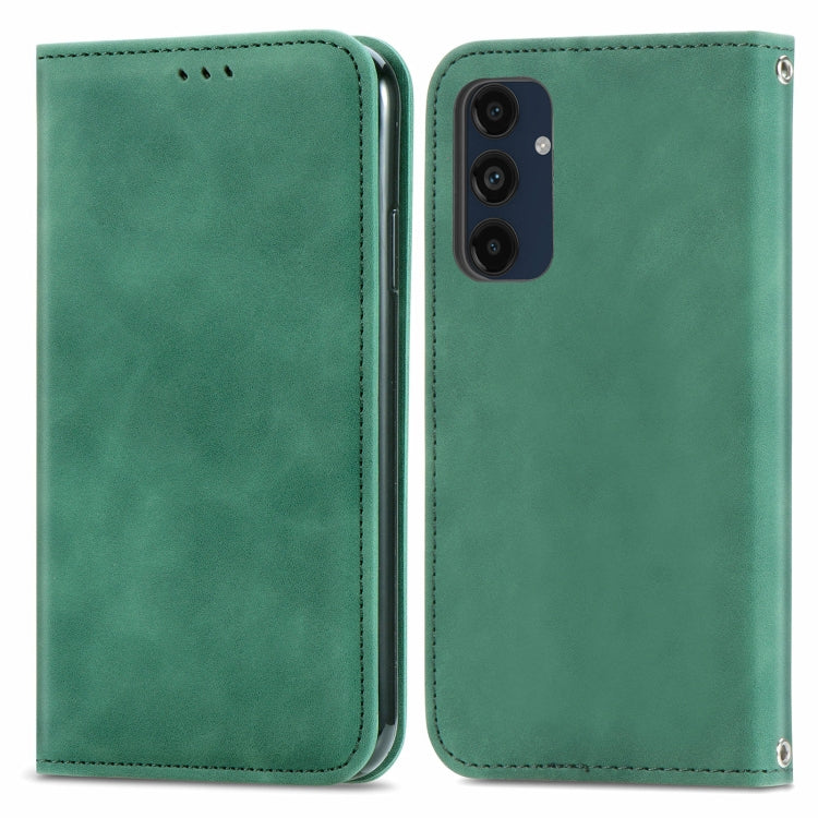 Retro Skin Feel Magnetic Leather Phone Case, For Galaxy S25+ 5G, For Galaxy S25 Ultra 5G, For Galaxy A16, For Galaxy A06, For Galaxy S24 FE 5G, For Samsung Galaxy M35, For Samsung Galaxy M14 4G, For Samsung Galaxy M15