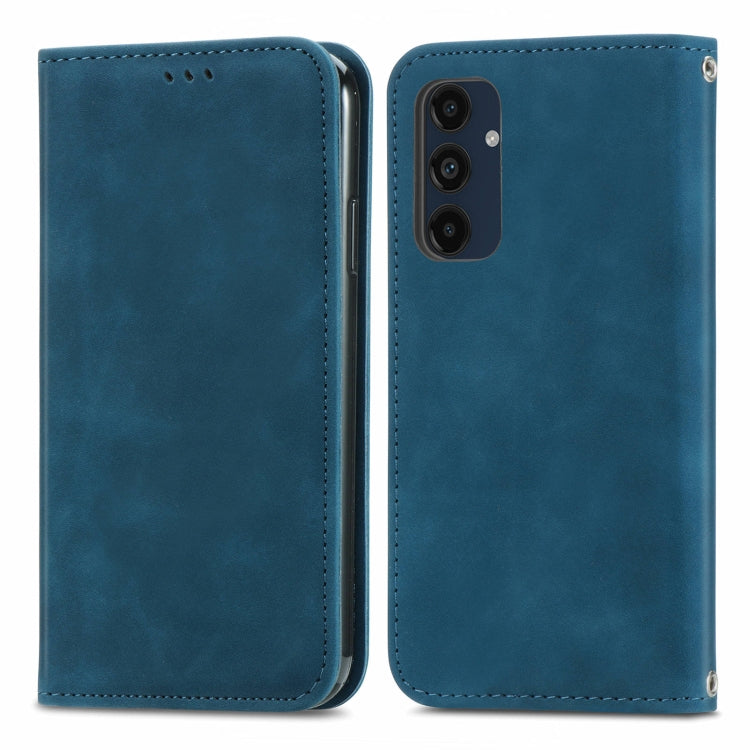 Retro Skin Feel Magnetic Leather Phone Case, For Galaxy S25+ 5G, For Galaxy S25 Ultra 5G, For Galaxy A16, For Galaxy A06, For Galaxy S24 FE 5G, For Samsung Galaxy M35, For Samsung Galaxy M14 4G, For Samsung Galaxy M15