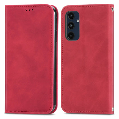 Retro Skin Feel Magnetic Leather Phone Case, For Galaxy S25+ 5G, For Galaxy S25 Ultra 5G, For Galaxy A16, For Galaxy A06, For Galaxy S24 FE 5G, For Samsung Galaxy M35, For Samsung Galaxy M14 4G, For Samsung Galaxy M15
