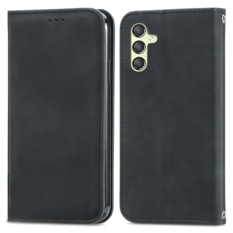 Retro Skin Feel Magnetic Leather Phone Case, For Samsung Galaxy A05s 4G, For Samsung Galaxy A25 5G, For Samsung Galaxy S23 FE 5G, For Samsung Galaxy A24 5G, For Samsung Galaxy S23 Ultra 5G, For Samsung Galaxy S23+ 5G, For Samsung Galaxy S23 5G         ...