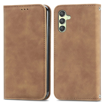 Retro Skin Feel Magnetic Leather Phone Case, For Samsung Galaxy A05s 4G, For Samsung Galaxy A25 5G, For Samsung Galaxy S23 FE 5G, For Samsung Galaxy A24 5G, For Samsung Galaxy S23 Ultra 5G, For Samsung Galaxy S23+ 5G, For Samsung Galaxy S23 5G         ...