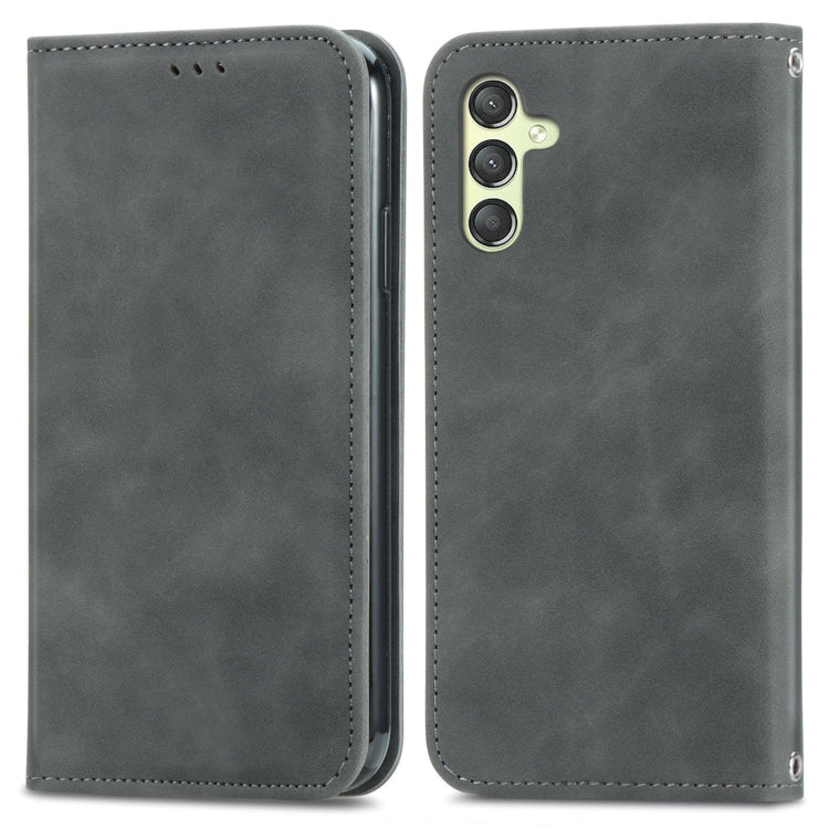 Retro Skin Feel Magnetic Leather Phone Case, For Samsung Galaxy A05s 4G, For Samsung Galaxy A25 5G, For Samsung Galaxy S23 FE 5G, For Samsung Galaxy A24 5G, For Samsung Galaxy S23 Ultra 5G, For Samsung Galaxy S23+ 5G, For Samsung Galaxy S23 5G         ...