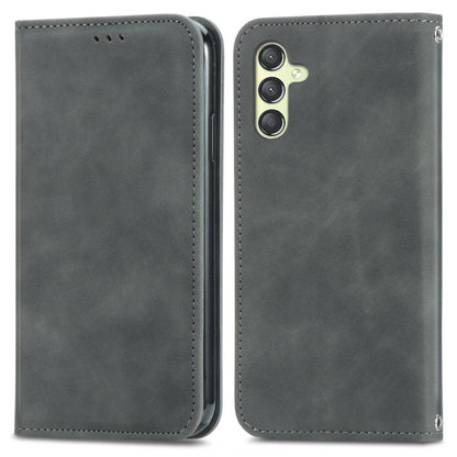 Retro Skin Feel Magnetic Leather Phone Case, For Samsung Galaxy A05s 4G, For Samsung Galaxy A25 5G, For Samsung Galaxy S23 FE 5G, For Samsung Galaxy A24 5G, For Samsung Galaxy S23 Ultra 5G, For Samsung Galaxy S23+ 5G, For Samsung Galaxy S23 5G         ...