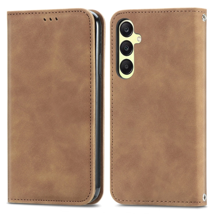 Retro Skin Feel Magnetic Leather Phone Case, For Samsung Galaxy A05s 4G, For Samsung Galaxy A25 5G, For Samsung Galaxy S23 FE 5G, For Samsung Galaxy A24 5G, For Samsung Galaxy S23 Ultra 5G, For Samsung Galaxy S23+ 5G, For Samsung Galaxy S23 5G         ...