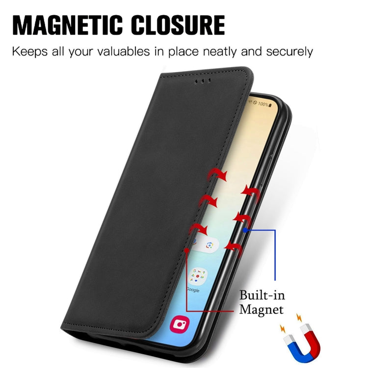 Retro Skin Feel Magnetic Leather Phone Case, For Galaxy S25+ 5G, For Galaxy S25 Ultra 5G, For Galaxy A16, For Galaxy A06, For Galaxy S24 FE 5G, For Samsung Galaxy M35, For Samsung Galaxy M14 4G, For Samsung Galaxy M15