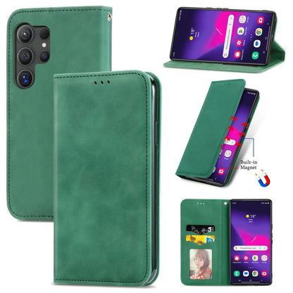 Retro Skin Feel Magnetic Leather Phone Case, For Galaxy S25+ 5G, For Galaxy S25 Ultra 5G, For Galaxy A16, For Galaxy A06, For Galaxy S24 FE 5G, For Samsung Galaxy M35, For Samsung Galaxy M14 4G, For Samsung Galaxy M15