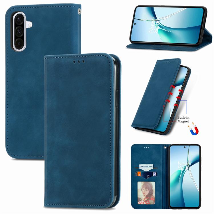 Retro Skin Feel Magnetic Leather Phone Case, For Galaxy S26 FE 5G, For Galaxy S26+ 5G, For Galaxy S26 Ultra 5G, For Galaxy S26 5G, For Galaxy A57 5G, For Galaxy A37 5G, For Galaxy A27 5G, For Galaxy S25 5G